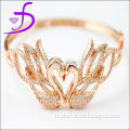 CZ Diamond Solid 925 Sterling Silver Rose Gold Plated Bangles Artificial bangles